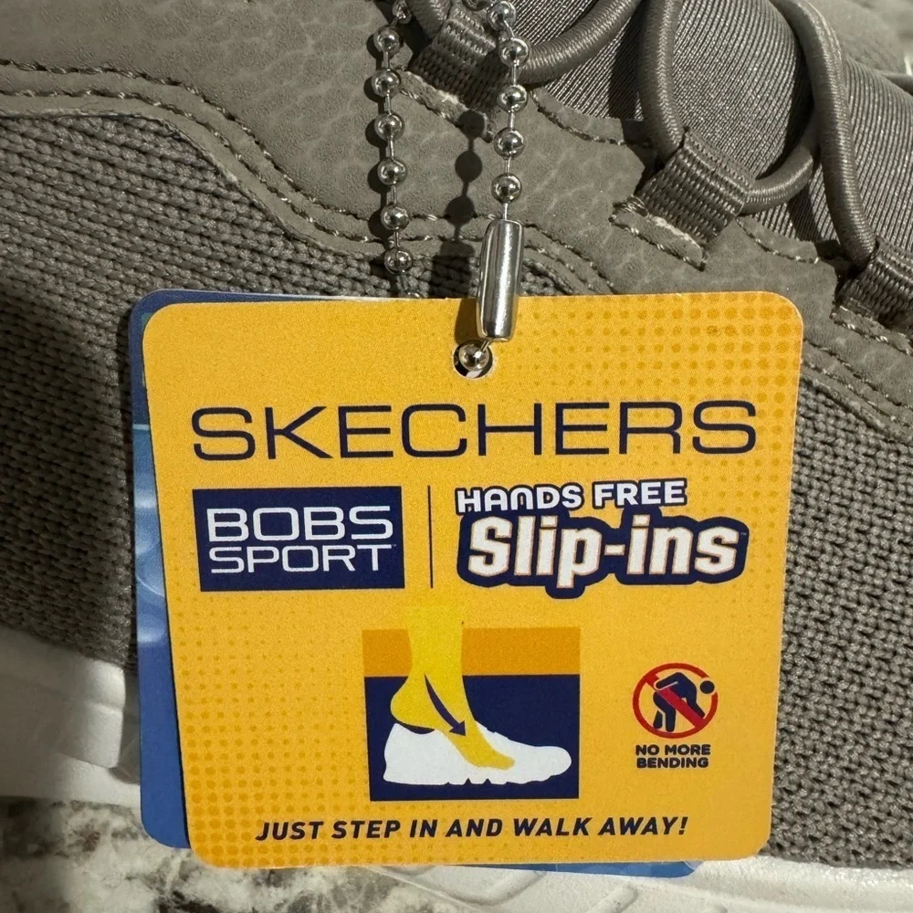 Skechers Hands Free Slip-ins: BOBS Sport Squad Chaos Taupe Women’s Size 10 NEW